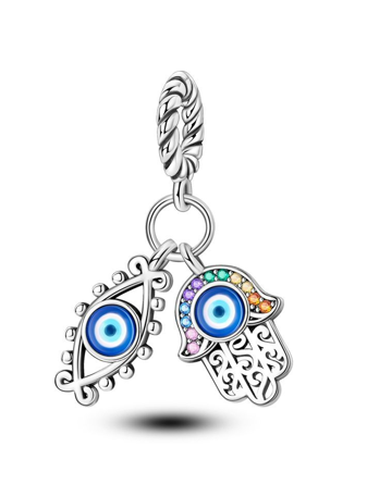 チャーム Jin Greek Eye & Hamsa Hand